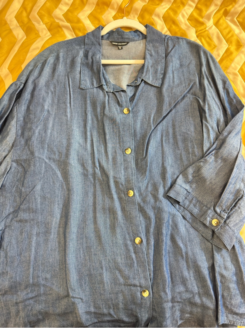 Unique Spectrum denim look Navy Blue Shirt with Black Brand Tag